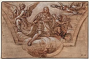 Udkast til loftsdekoration by Pierre Mignard
