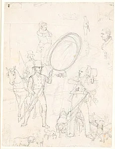 Udkast til maleriet "Gadescene i hundedagene" by Wilhelm Marstrand