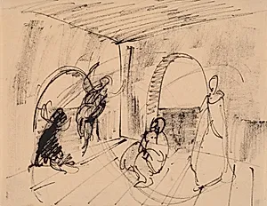 Udkast til maleriet "Hæcuba" by J.A. Jerichau (II)
