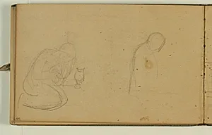 Udkast til Maria til "Maria salver Kristi fødder" by Niels Larsen Stevns