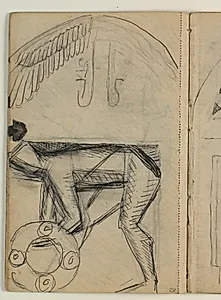 Udkast til Poul S. Christiansens gravmæle by Niels Larsen Stevns
