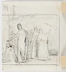 Udkast til raderingen"Kristus helbreder en lam", 1881 by Carl Bloch