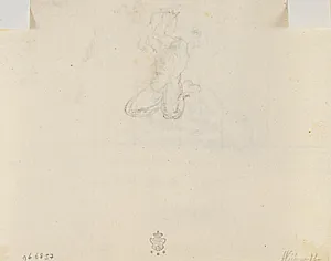 Udkast til springvand med triton by Johannes Wiedewelt