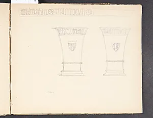 Udkast til to jubilæumskrus by Agnes Slott-Møller