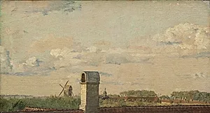 Udsigt fra et vindue på Toldbodvej til Kastellet