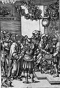 Udsigt fra Nilbredden mod Kiosken i Hilae, desuden en let figurskitse by Pierre Andrieu