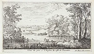 Udsigt mod Anglois' havn nær Charenton by Albert Flamen