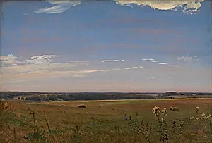 Udsigt mod herregården Beldringe by P.C. Skovgaard
