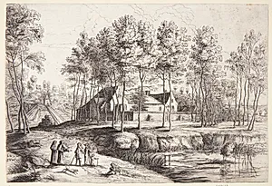 Udsigt mod kapucinerklostret i Tervuren by Lucas van Uden