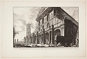 Udsigt mod kirken San Paolo fuori le Mura, Rom by Giovanni Battista Piranesi