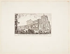 Udsigt mod S. Spirito-kirken og dens hospital by Giovanni Battista Piranesi
