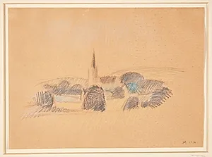 Udsigt mod Svanninge Kirke by Harald Giersing