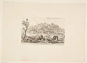 Udsigt over Circus Maximus og cæsarernes Palazzo på Palatinerhøjen by Giovanni Battista Piranesi