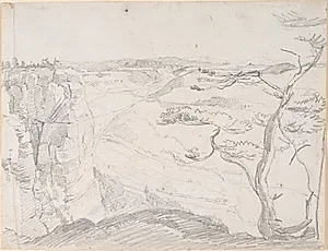 Udsigt over Elben fra Lilienstein mod Schandau by Caspar David Friedrich