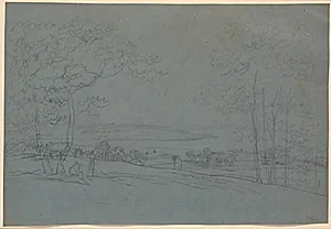 Udsigt over Esrum sø mod Fredensborg set fra Såne by Jens Juel