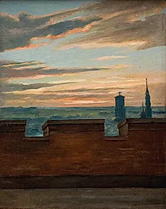 Udsigt over København ved solens nedgang by Martinus Rørbye