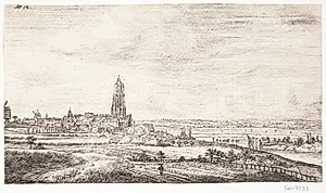 Udsigt over Rhinen by Anthonie Waterloo