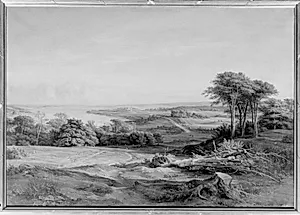 Udsigt over Skanderborg fra Edelsborgmark by Louis Gurlitt