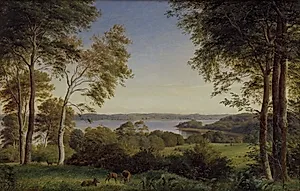 Udsigt over Skarre Sø by P.C. Skovgaard