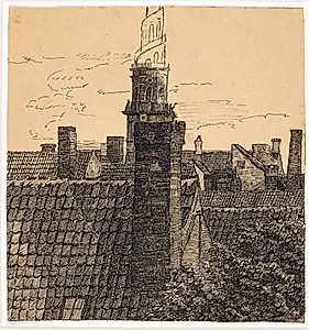 Udsigt over tage mod Frelsers Kirke by Christian Kongstad Petersen