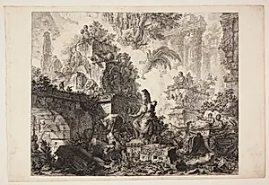 Udsigter fra Rom. Frontispiece by Giovanni Battista Piranesi