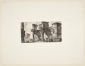 Udsnit af Nerva's forum by Giovanni Battista Piranesi