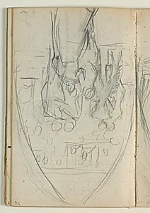 Uidentificerede udkast (nytestamentelig scene?) by Niels Larsen Stevns