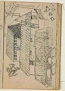 Uidentificeret kompositionsskitse by Niels Larsen Stevns
