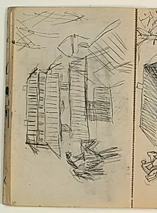 Uidentificeret kompositionsskitse by Niels Larsen Stevns