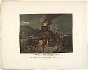 Un Bâtiment d'une fonderie de fer by Georg Haas