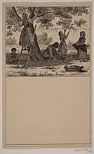 Under æbletræet. Nr. 21 i Chr. Winther og M. Rørbye, "25 Billeder for små børn" by Adolph Kittendorff