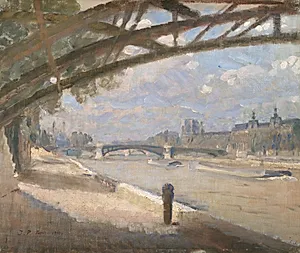 Under Pont des Arts i Paris. Middagssol