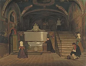 Underkirken i klosteret San Benedetto i Subiaco by Martinus Rørbye