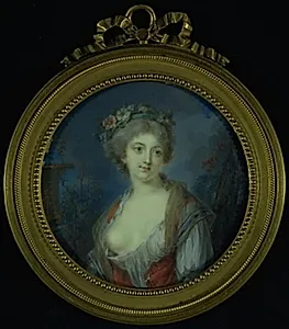 Ung dame med blottet barm by Cornelius Høyer