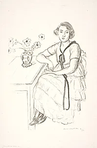 Ung kvinde med sort pyntebånd by Henri Matisse