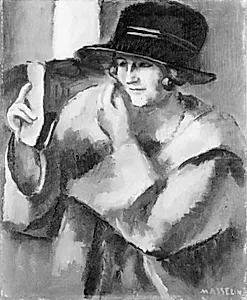 Ung pige, der pudrer sig by Maurice Asselin
