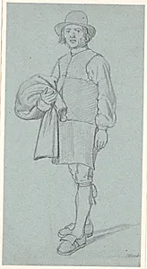 Ung svensk bonde med rundpuldet hat by Wilhelm Marstrand