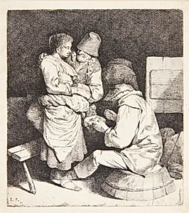 Ung værtinde i en krostue by Cornelis Pietersz Bega