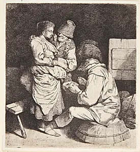 Ung værtinde i en krostue by Cornelis Pietersz Bega