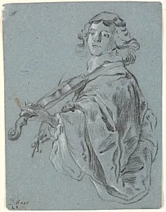 Ung violinspiller by Heinrich Dittmers