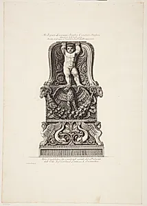 Urne med inskription, bevingede genii og festoner by Giovanni Battista Piranesi