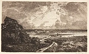 Uvejr. Strand ved Vosnæs by Louise Ravn-Hansen