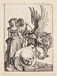 Våbenmærke med et dødningehoved by Albrecht Dürer