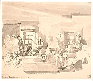 Vaccination i en skole by Hans Smidth