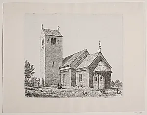Væ kirke i Skåne by Jacob Kornerup