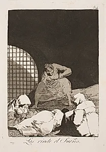 Væk dem ikke, søvnen er måske deres eneste trøst by Francisco de Goya
