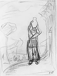 Vandbærerske. Portugal by Emile Othon Friesz