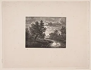 Vandløb imellem træer by Waldemar Bøhme