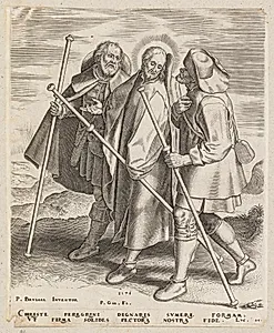Vandringen til Emmaus (Christe Peregrini Dignaris ...) by Philips Galle