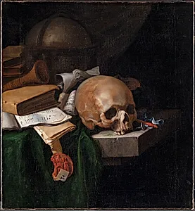 Vanitas-stilleben by Pieter van der Willigen